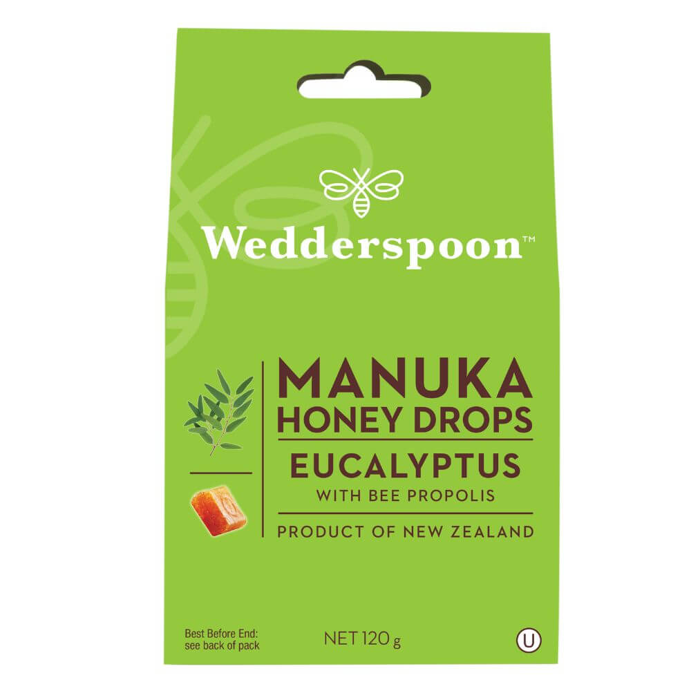 One Box Wedderspoon Manuka Honey Drops Eucalyptus 20 drops (120g)