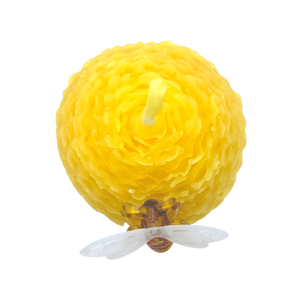 Honeycomb Rolled Skep (Classic Bee Hive) – Pure Beeswax Candle Top Image